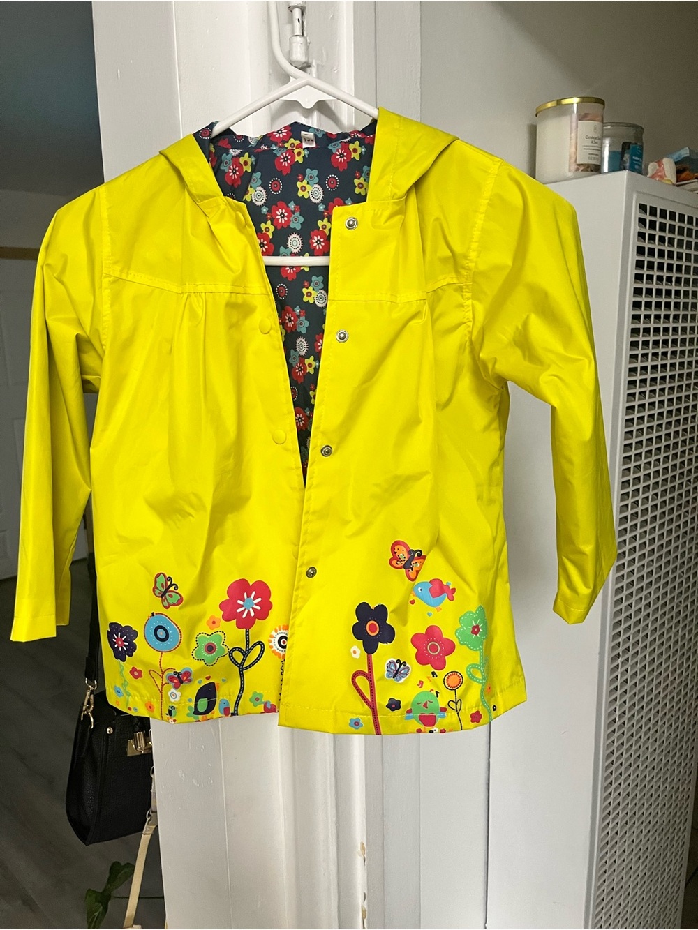 NARS Bright Yellow Kids Floral Raincoat with Hood